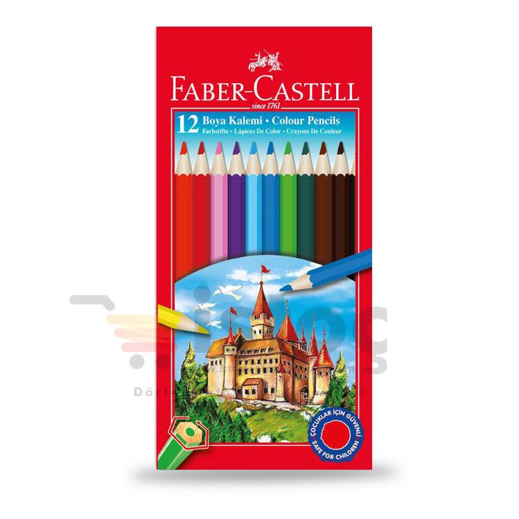 Faber Castell 12 Lİ KARTON KURU BOYA