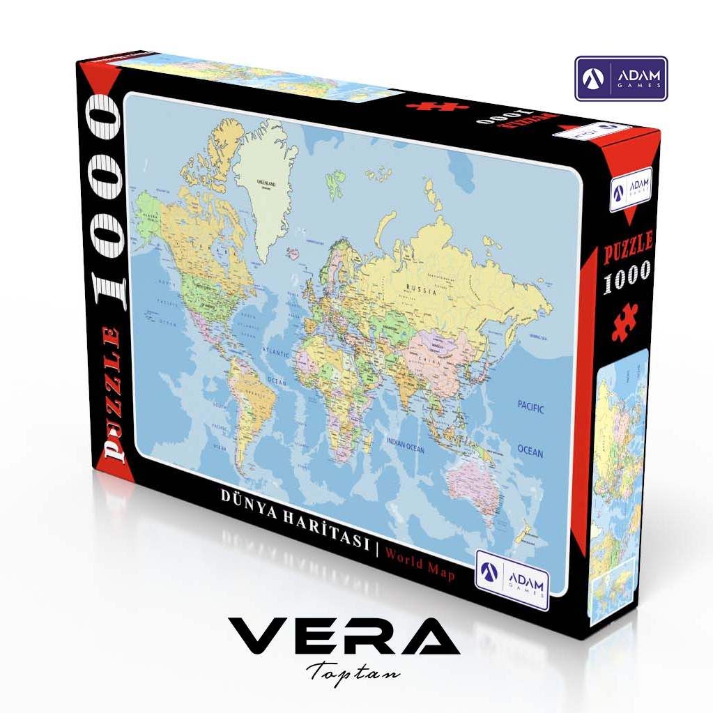 Dünya Haritası 1000 Parça Puzzle