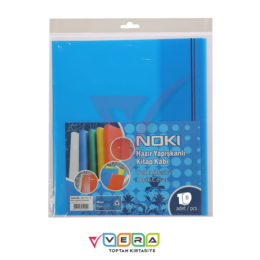 Noki Hazır Yapışkanlı A4 Kitap Kabı 10 lu Mavi Renk