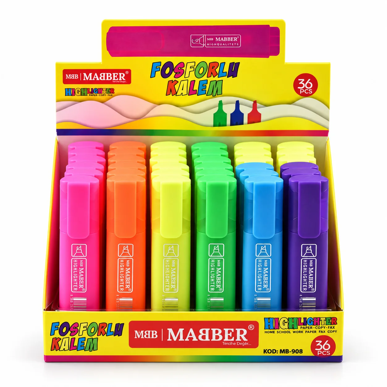 Maber Neon Fosforlu Kalem