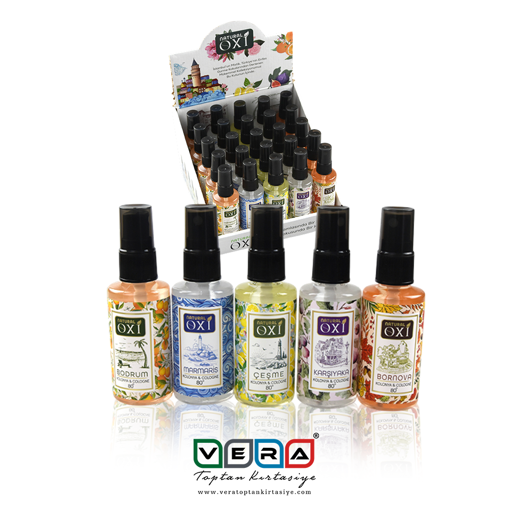 OXİ NATURAL PREMİUM KOLONYA 50ml. - TÜRKİYE KOKULARI KOLEKSİYONU (25 li Stand)
