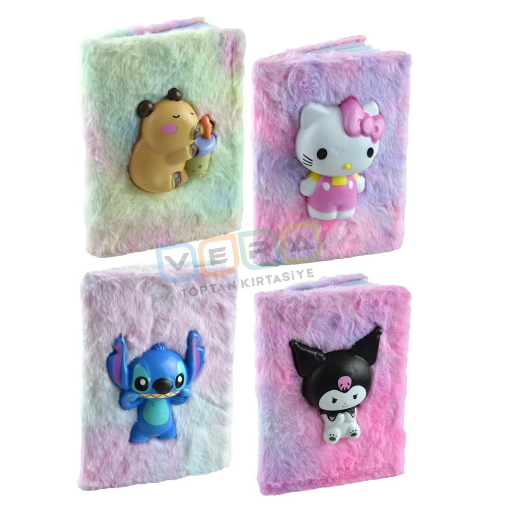 14x20 Çizgili KUROMİ Dev Sukuşi Peluş Defter