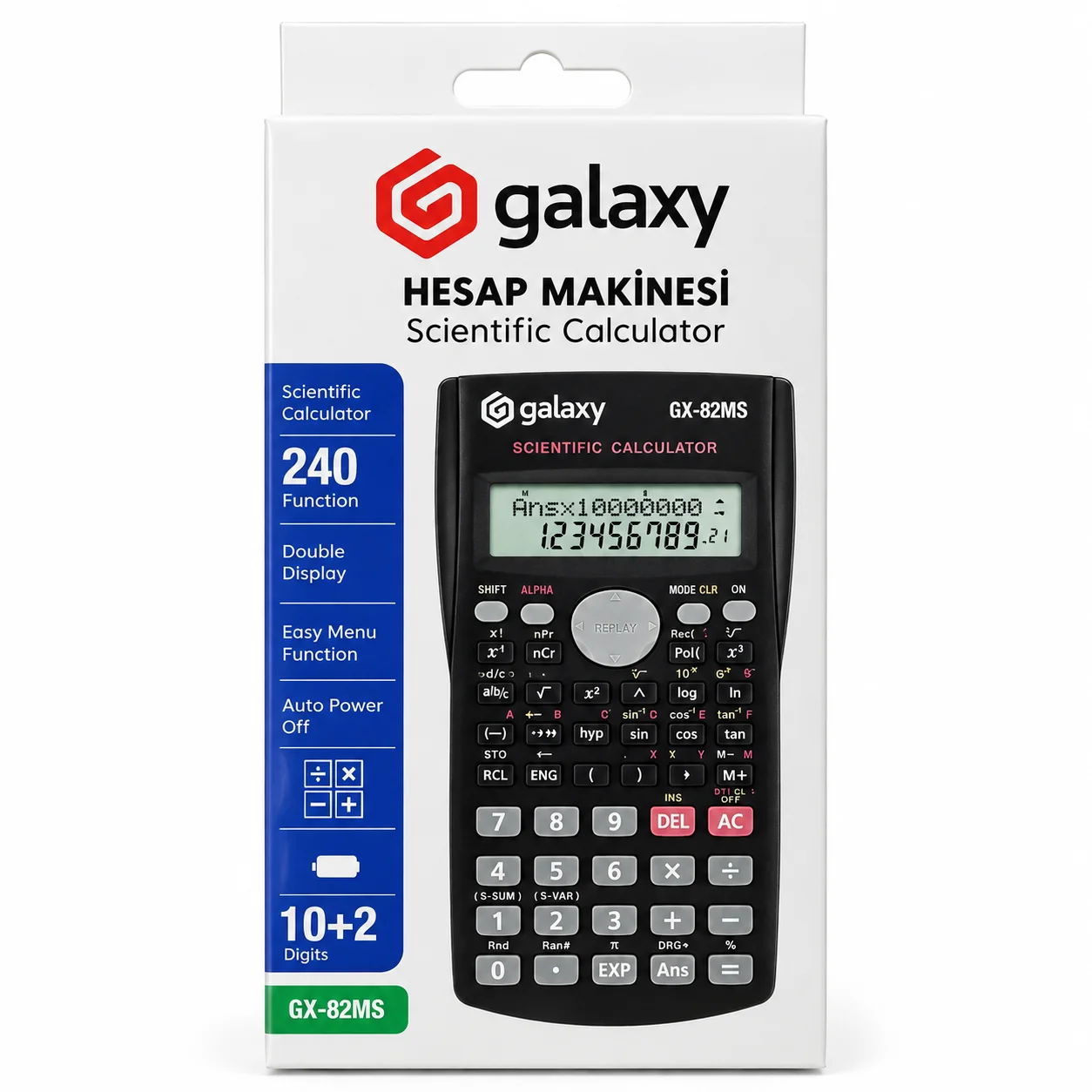 GX-82MS Fonksiyonlu Bilimsel Hesap Makinası
