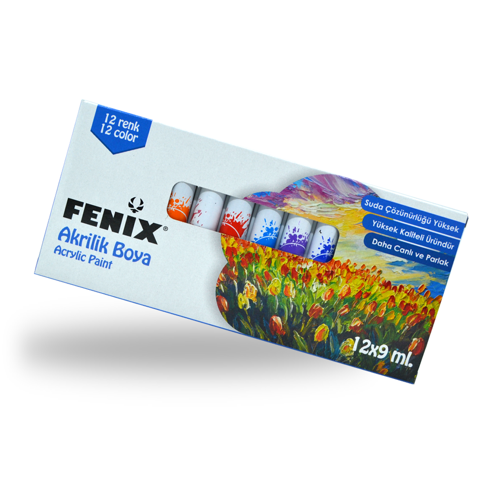 Fenix 12x9ml Tüp Akrilik Boya