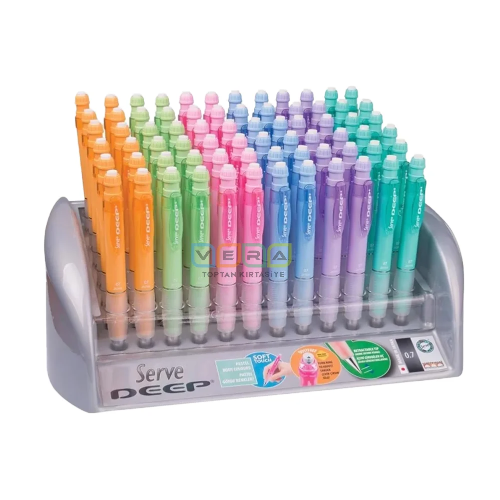 Serve Deep Pastel Serisi 07 Versatil Kalem Stantlı