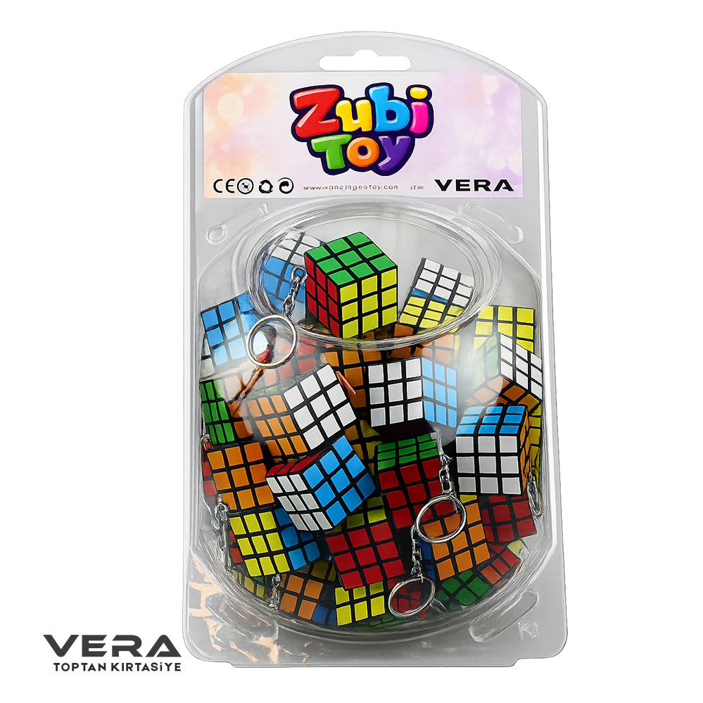 ZubiToy Rubic Cube Anahtarlık 72'li Stant