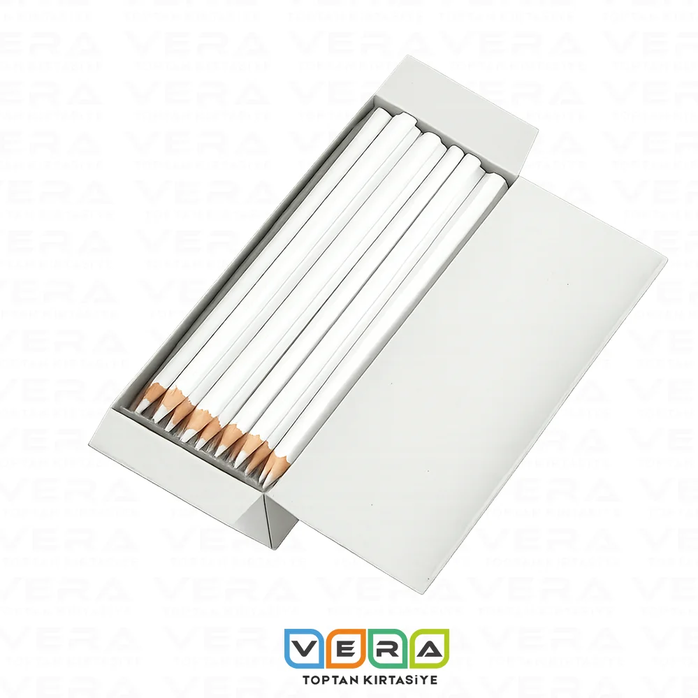 Beyaz Kurşun Kalem - Tekstil Kalemi 100'lü Paket