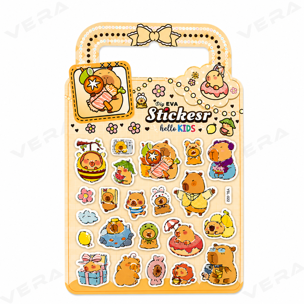 CapyBara Çantalı Kabartma Sticker