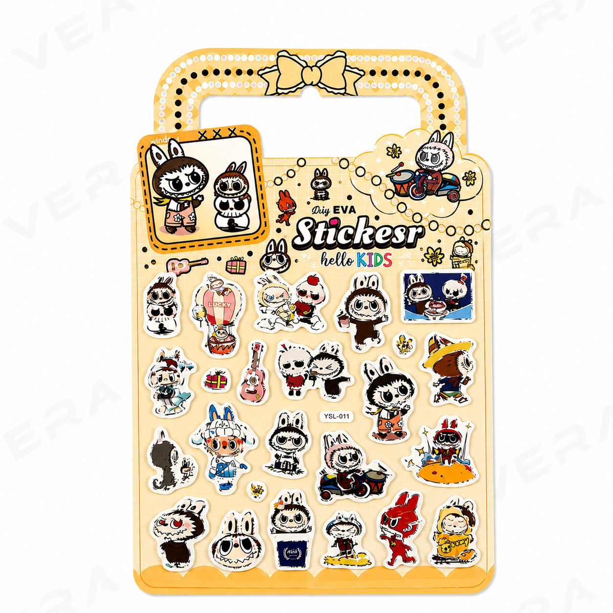 Labubu Çantalı Kabartma Sticker 20 li Paket