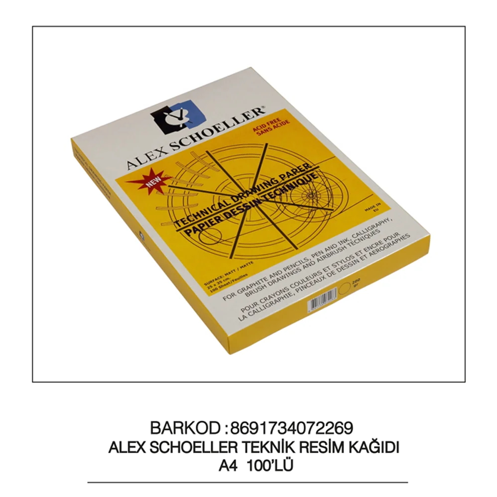 ALEX TEKNİK RESİM KAĞIDI A4 200GR. 100LÜ