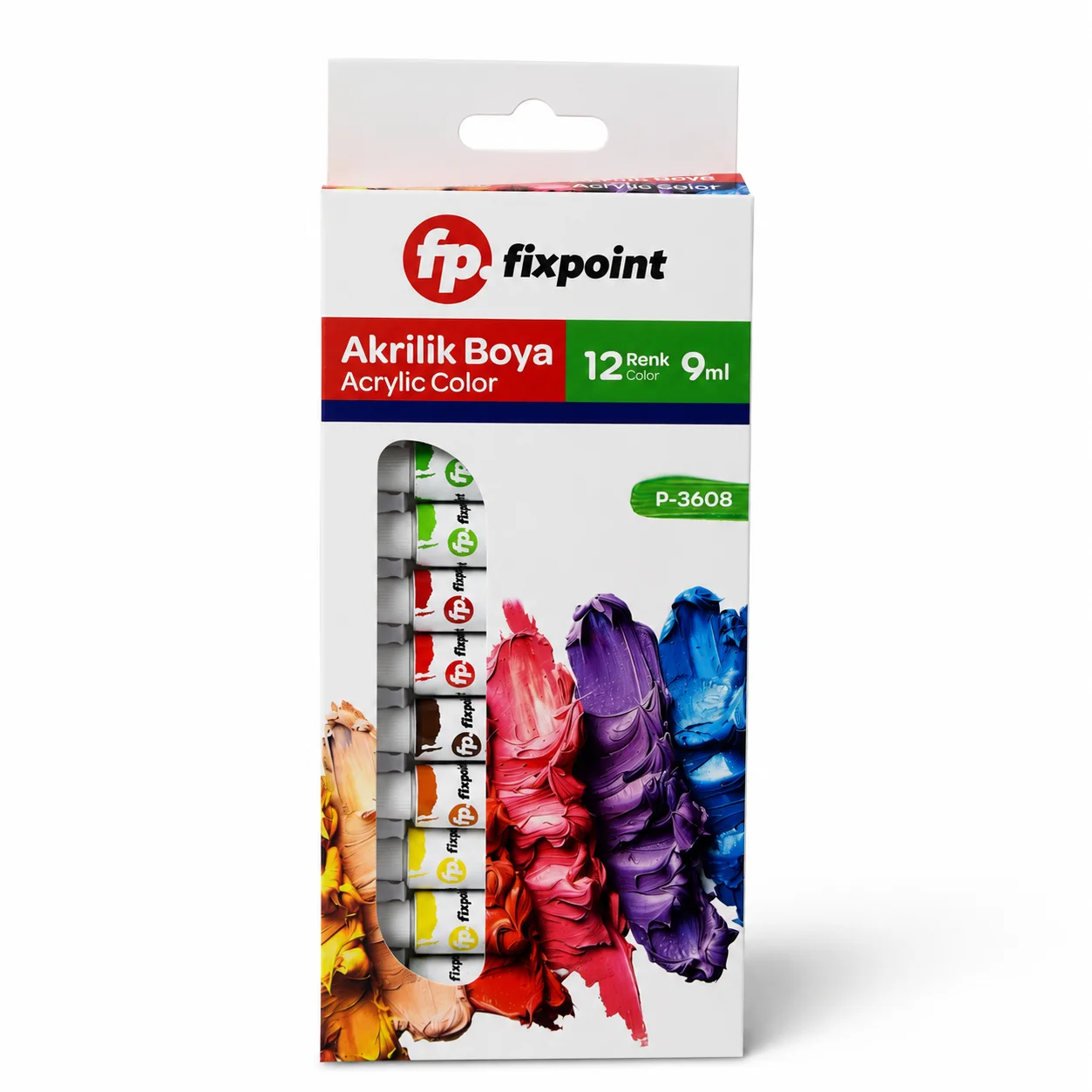 Fixpoint 12x12ml Tüp Akrilik Boya
