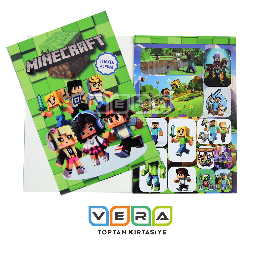 Minecraft 17x24 16 Sayfa Sticker Albüm
