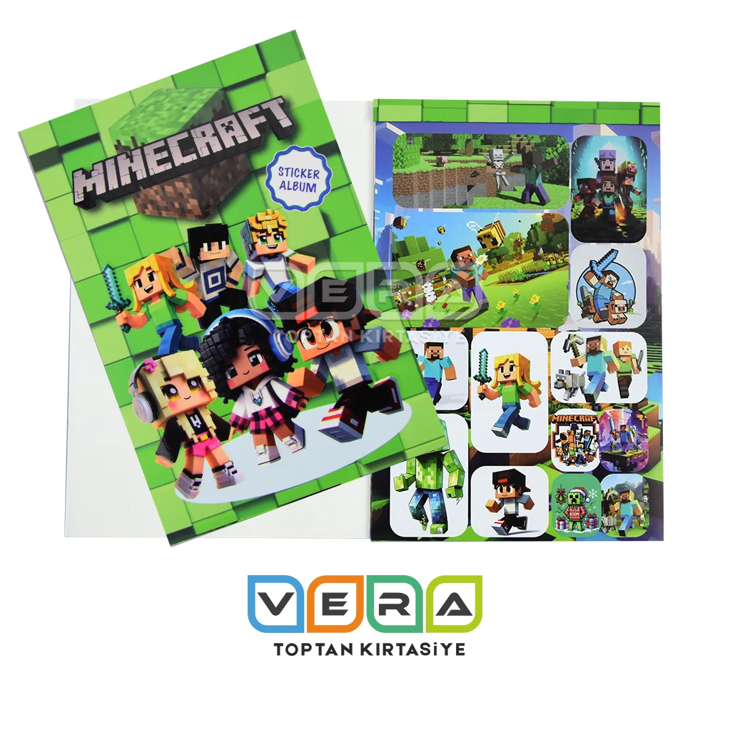 Minecraft 17x24 16 Sayfa Sticker Albüm
