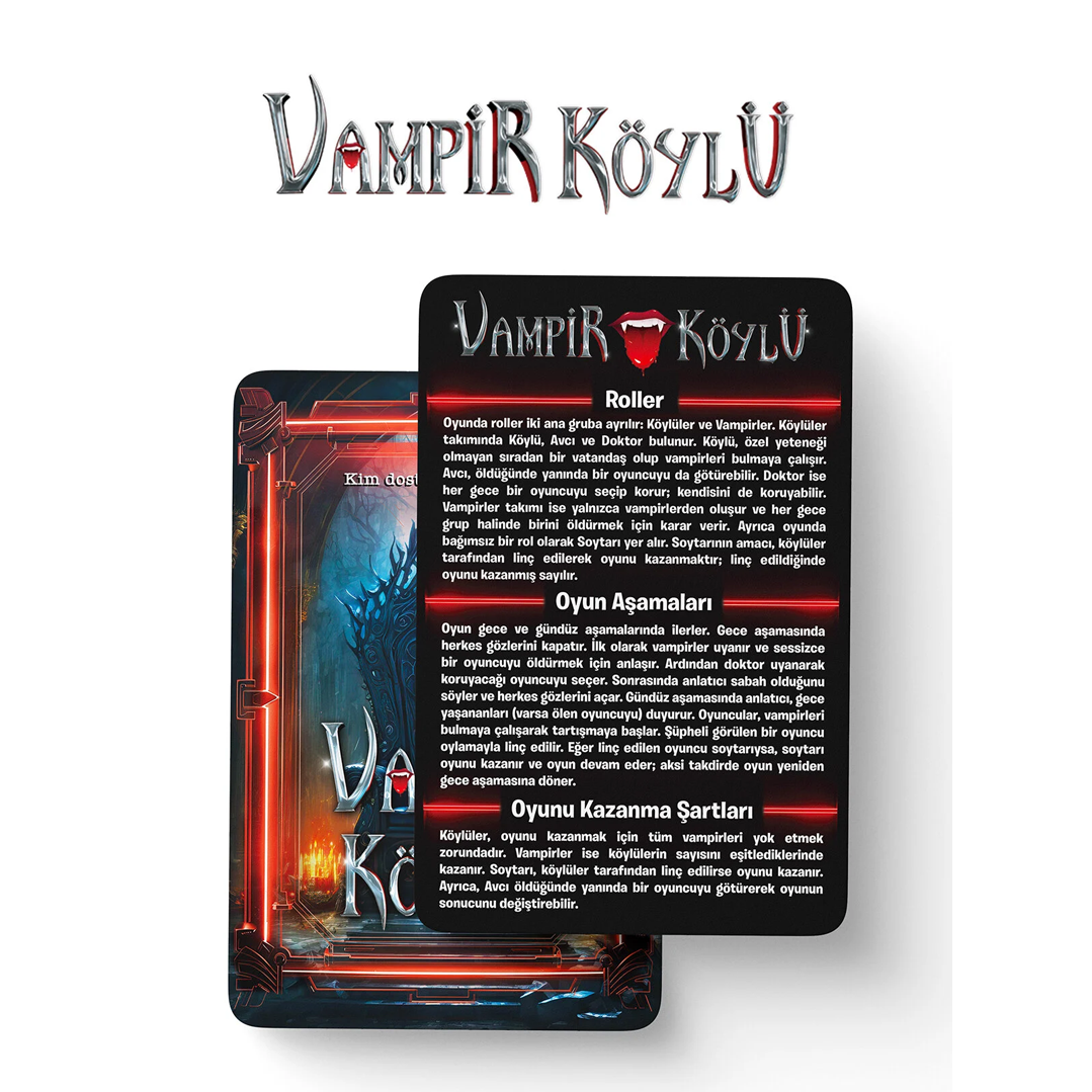 Vampir Köylü | Rol yapma ve Cesaret Oyunu 12'li Paket