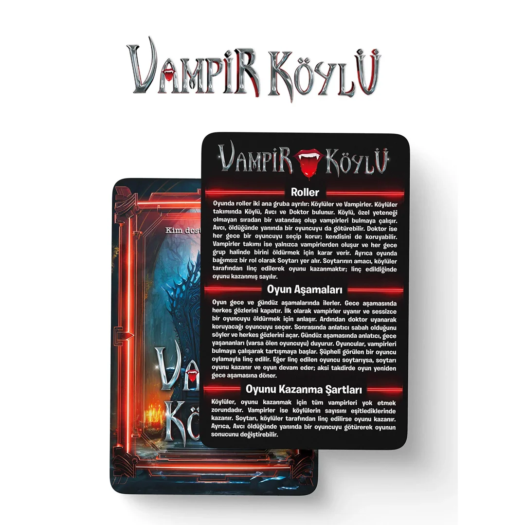 Vampir Köylü | Rol yapma ve Cesaret Oyunu 12'li Paket