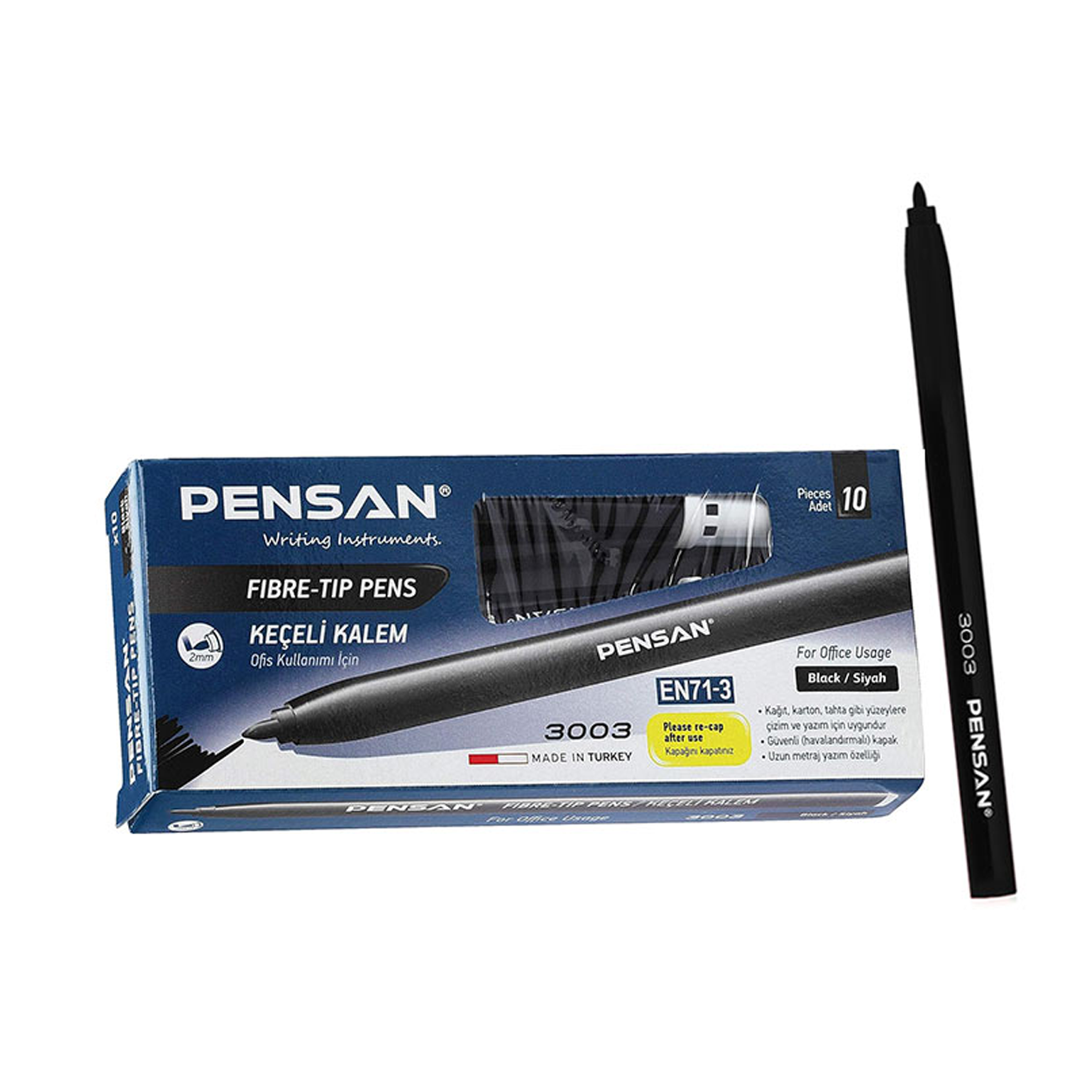 Pensan 3003 Siyah Keçeli Kalem