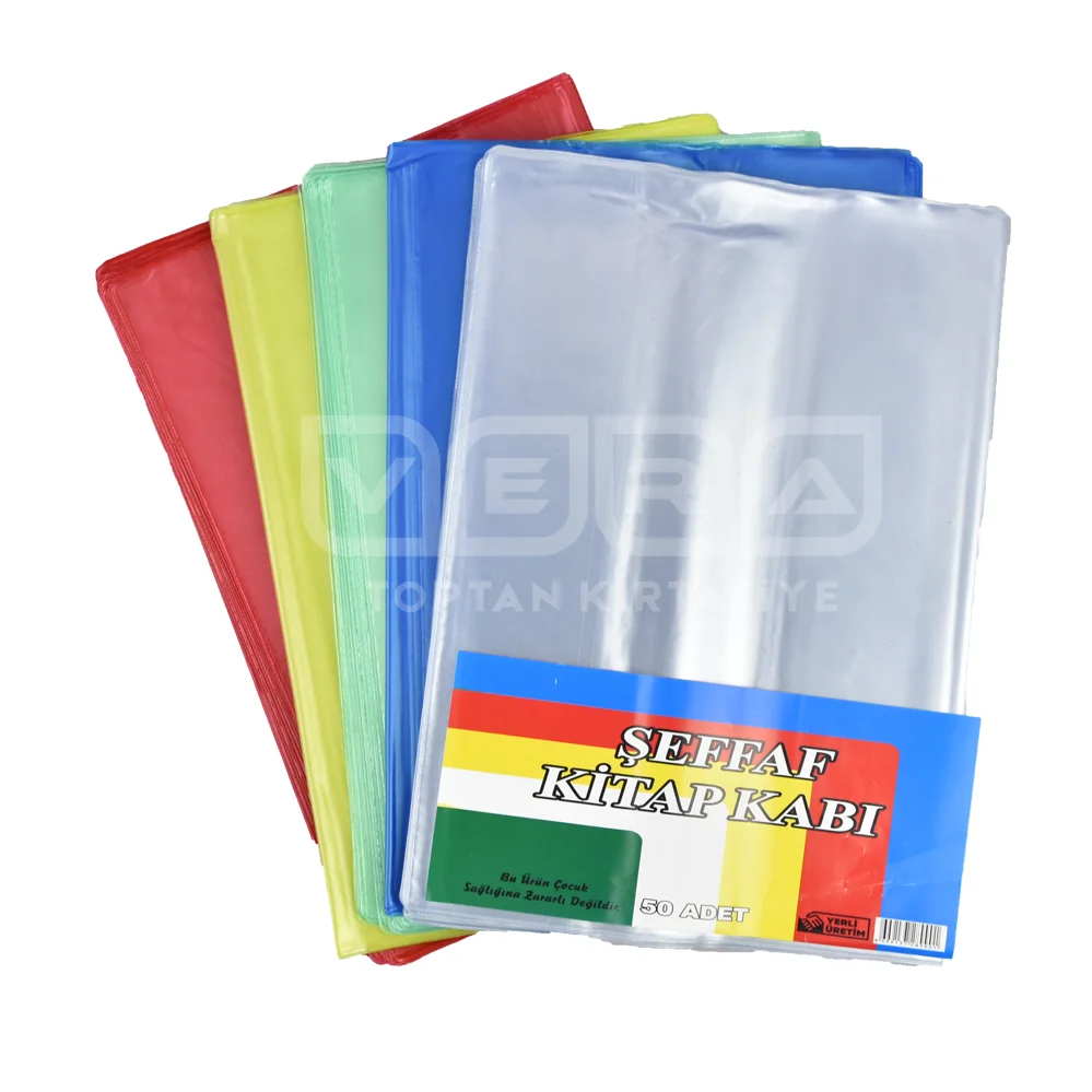 Kalın Mikron Tak Çıkarlı Kitap Kabı 5 Renk Karışık 50 li paket
