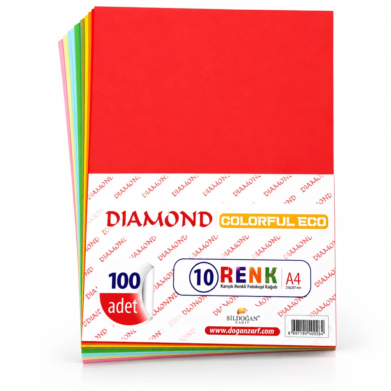 Diamond 10 Renk 100'lü A4 Fotokopi Kağıdı