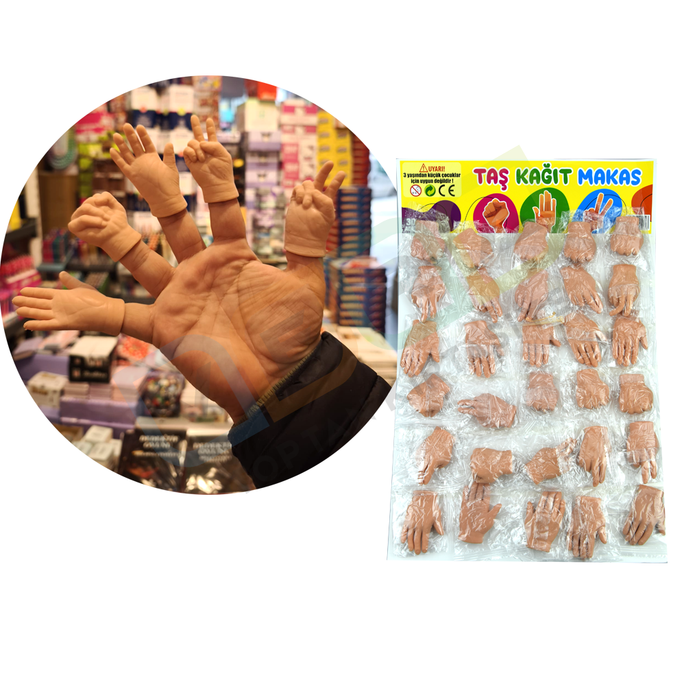Silikon Parmaklar Taş-Kağıt-Makas Oyunu 30 lu Paket