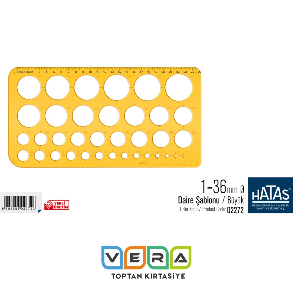 HATAS DAİRE ŞABLONU1-36 MM. 25 li paket