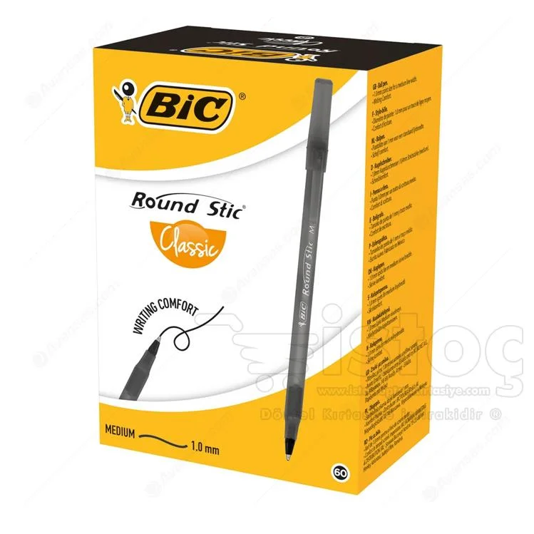 Bic Round Tükenmez Kalem Siyah 60'lı