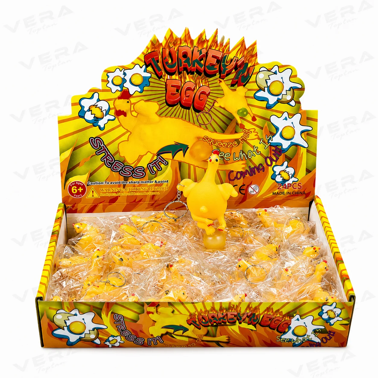Yumurtalayan Çılgın Tavuk Anahtarlık 24 lü Paket