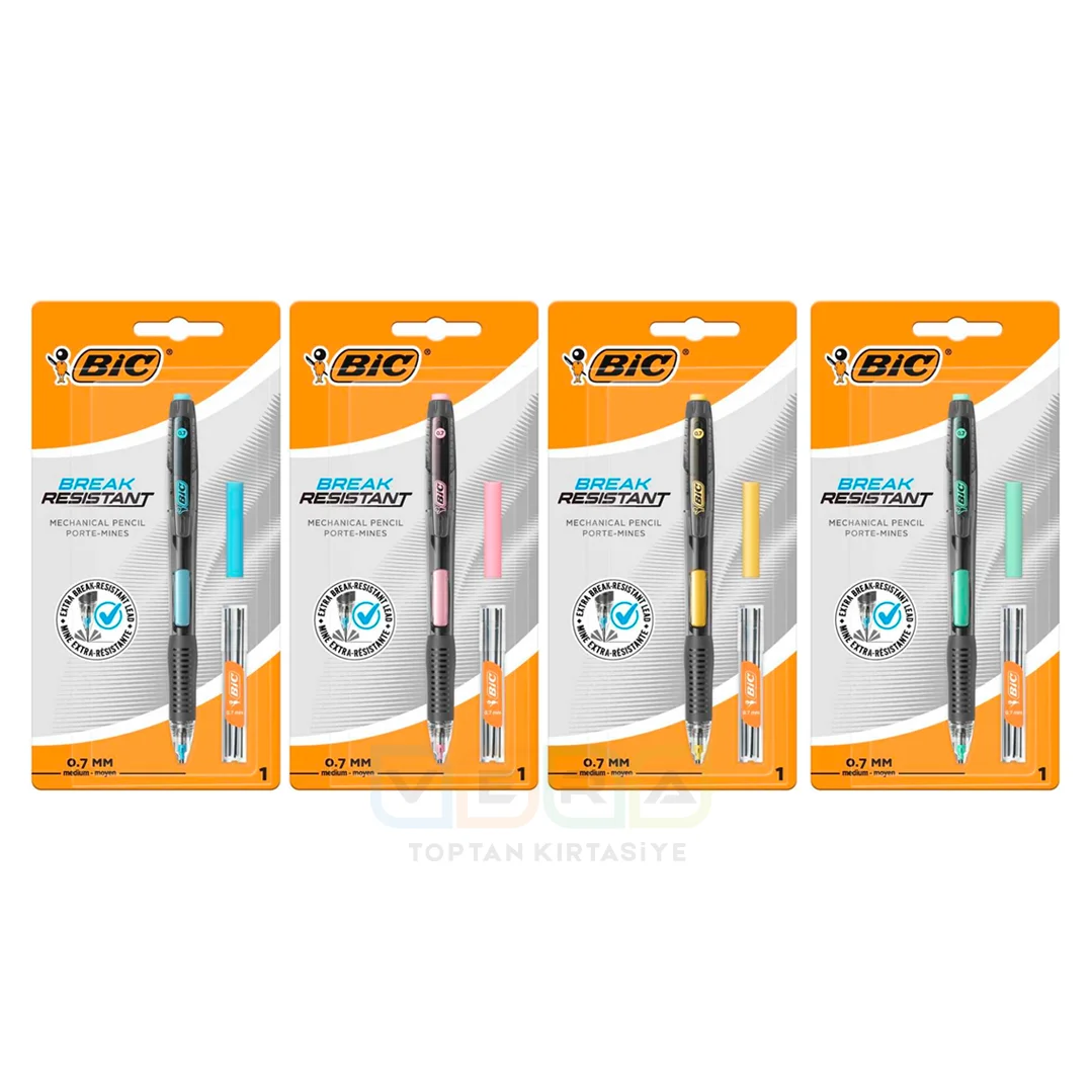 Bic Break Resistant 07 Versatil Kalem + Uç+Silgi Seti