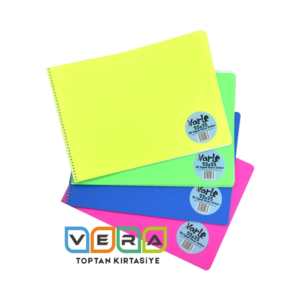 Varte 25x35 25 Yaprak PP Kapak Resim Defteri