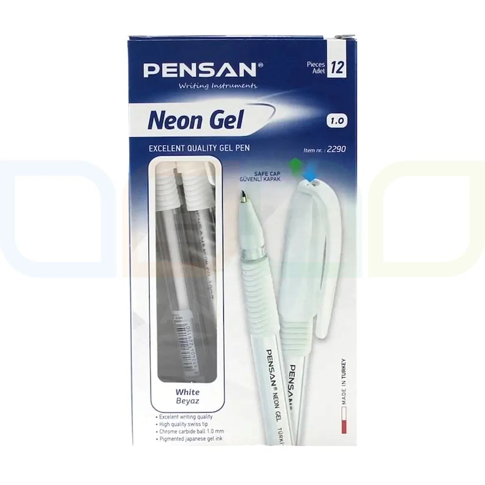 Pensan Neon gel beyaz kalem