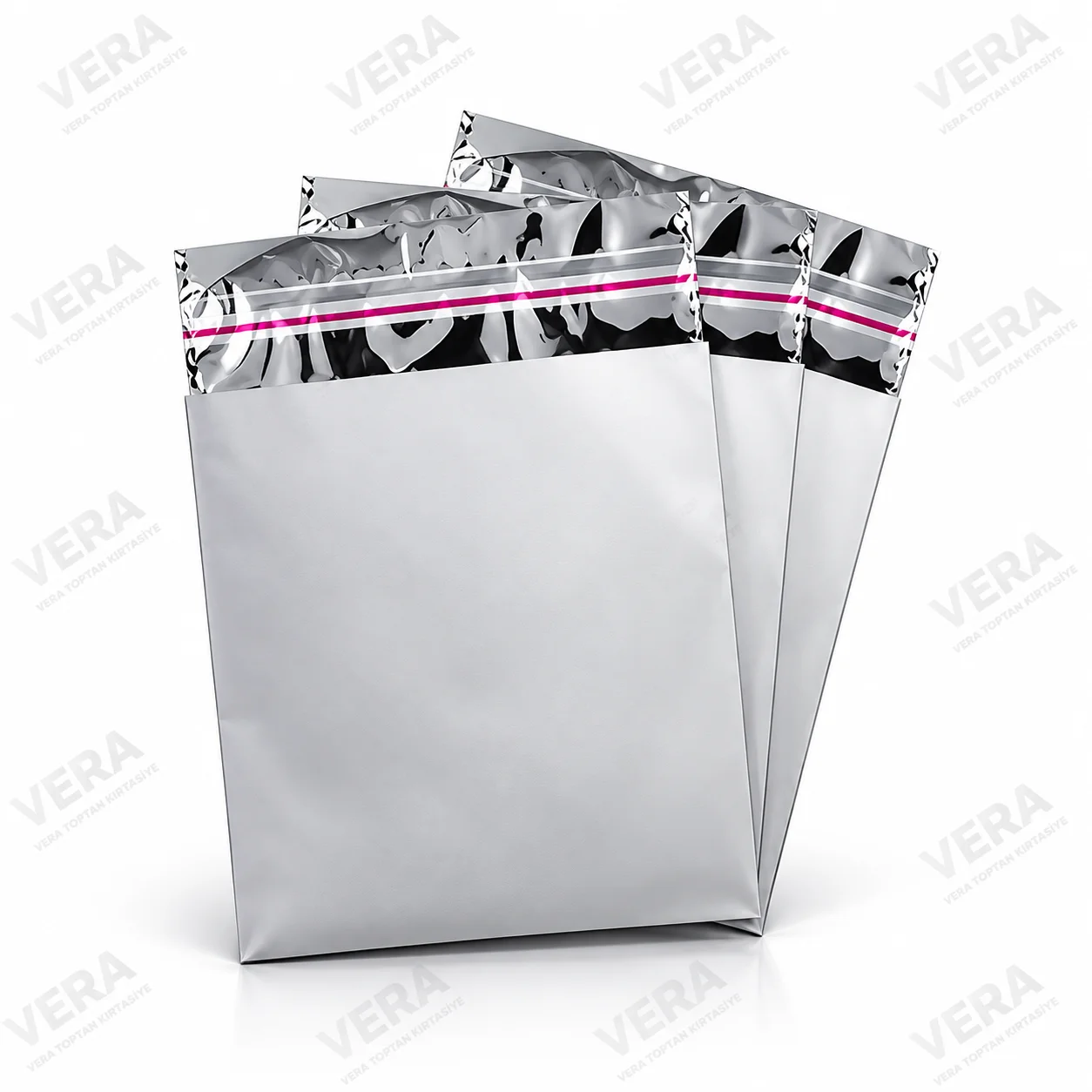 Gümüş Metalize Poşet Lüks 50li Paket 11x12