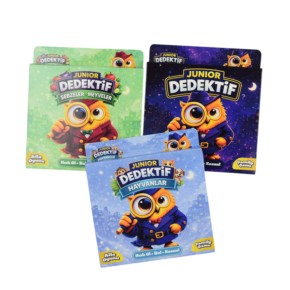 Junior Dedektif - Sebzeler Meyveler Aile Oyunu 3 lü Seri 24 lü Paket