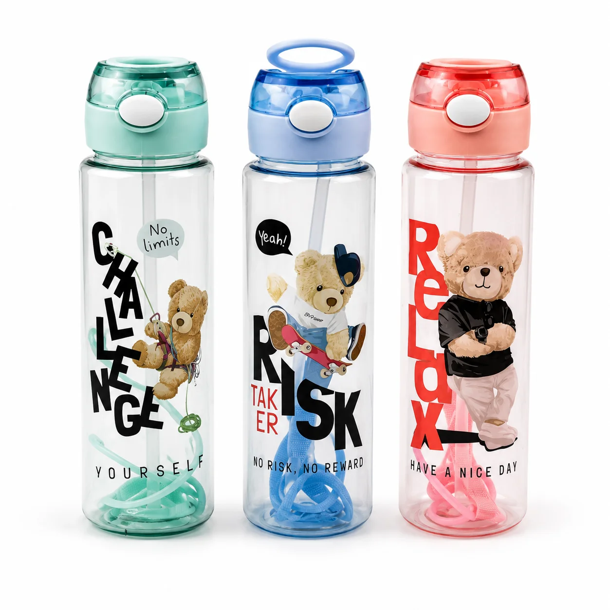 ML-2453 BEAR 600 ML PİPETLİ MATARA