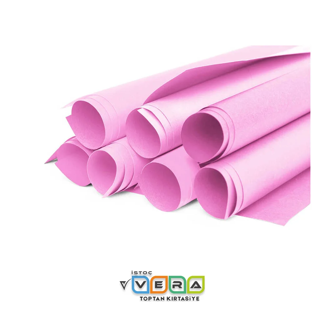50x70 160 GR 100'lü Hamurundan Boyalı PEMBE FON Kartonu