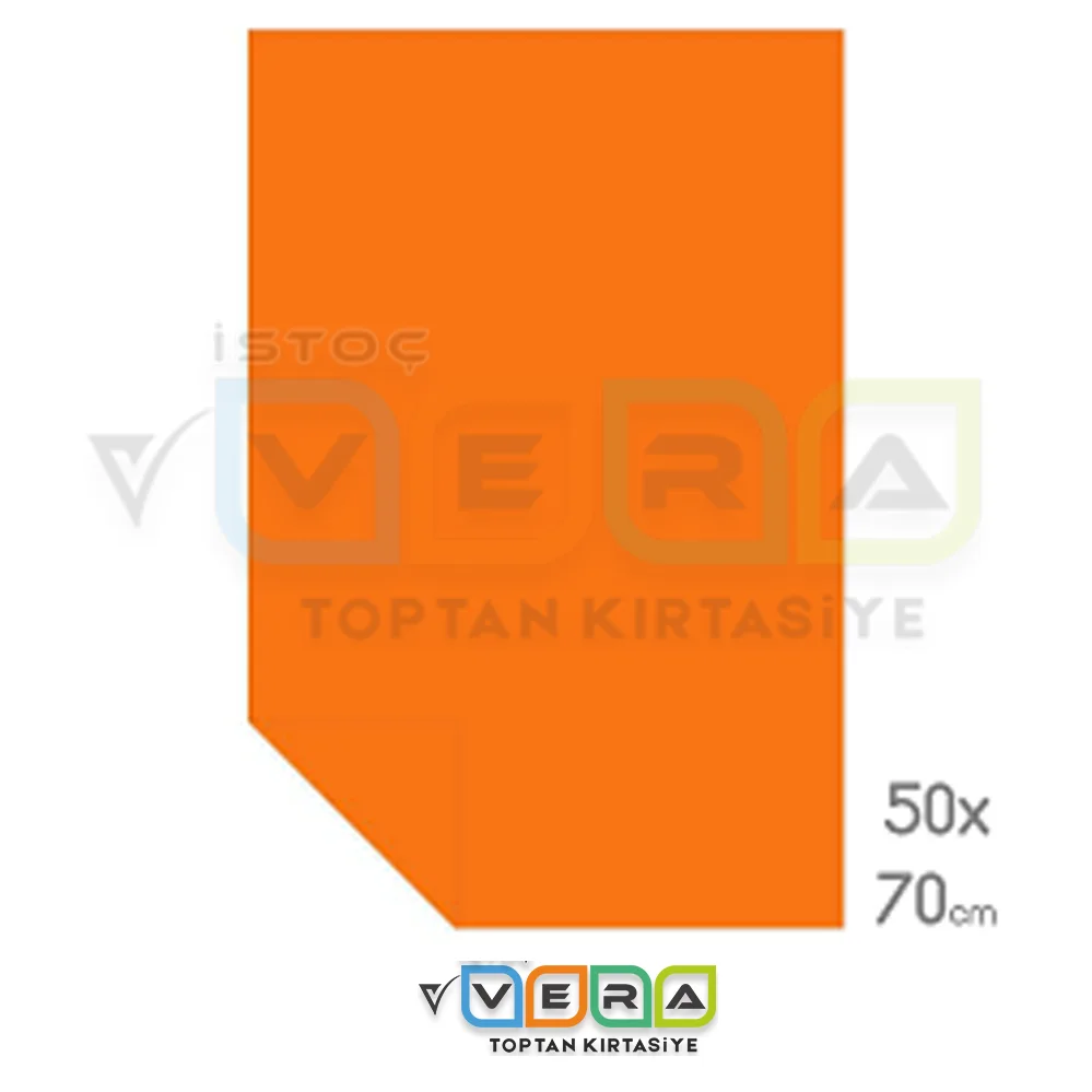 50x70 160 GR 100'lü Hamurundan Boyalı TURUNCU FON Kartonu