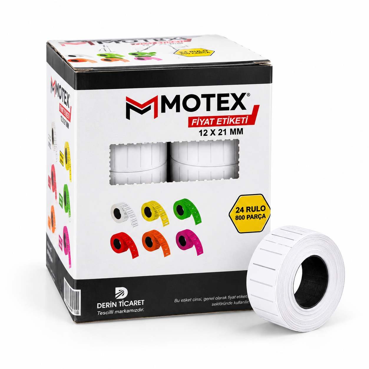 Motex Beyaz Fiyat Etiketi 24 Rulo
