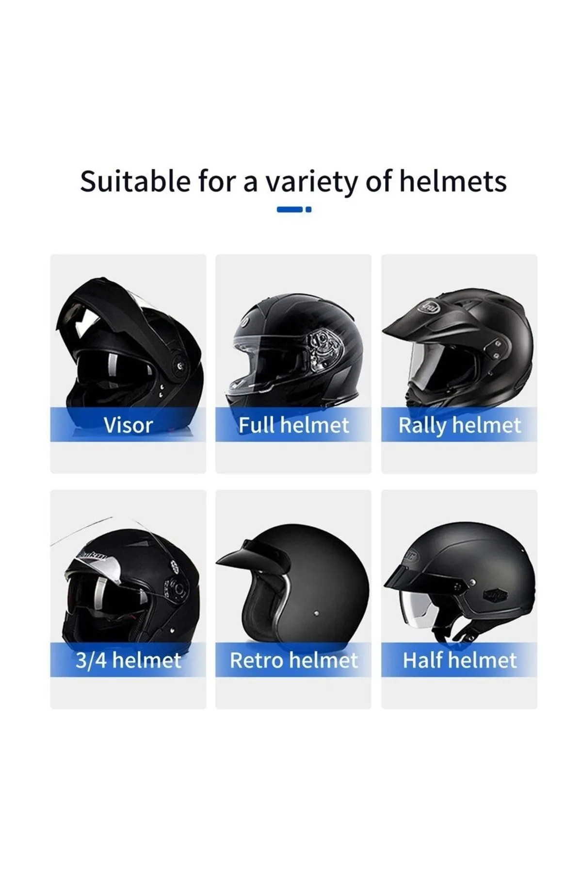 Bilişim Burada Bt35 Kask Kulaklık Bluetooth 5-0 Motosiklet Interkom Su Geçirmez Kablosuz Kulaklık