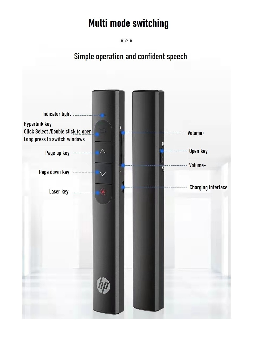 HP SS10 Sunum Kumandası Profesyonel Laser Pointer ve Sunum Kontrolü
