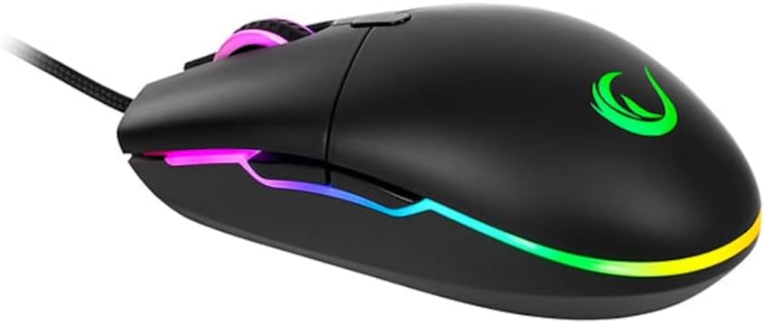 RAMPAGE SMX-R63 GLORY USB SİYAH RGB IŞIKLI 6400DPİ GAMİNG OYUNCU MOUSE