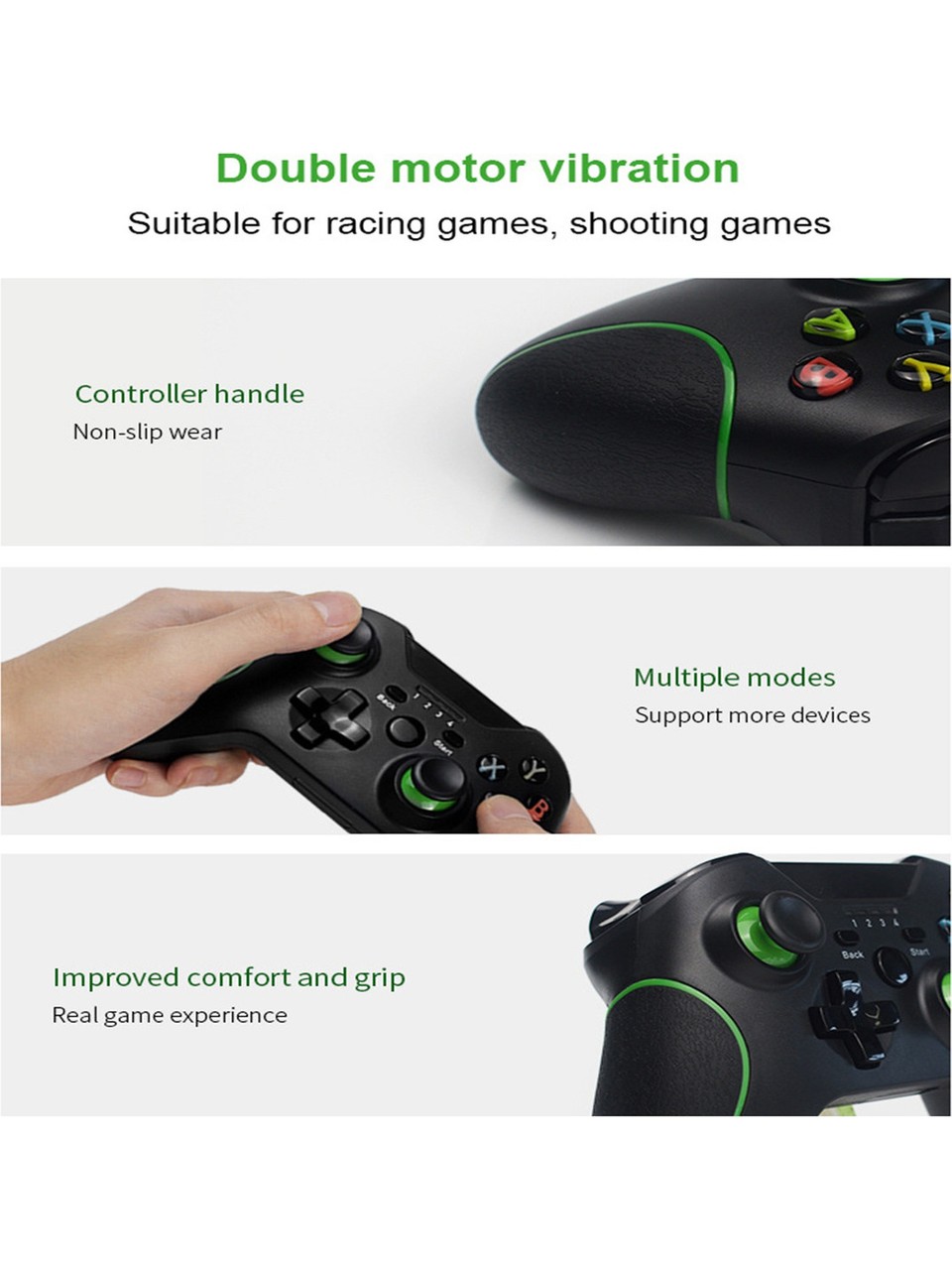 Bilişim Burada Xbox One Win7 / 8/10 Pc Için 2-4g Kablosuz Oyun Kolu Joystick Gamepad 
