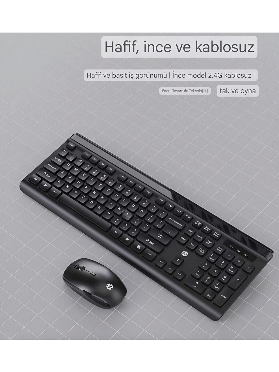 HP CS500 Kablosuz 2-4ghz Türkçe Q Klavye  & Mouse Set Siyah
