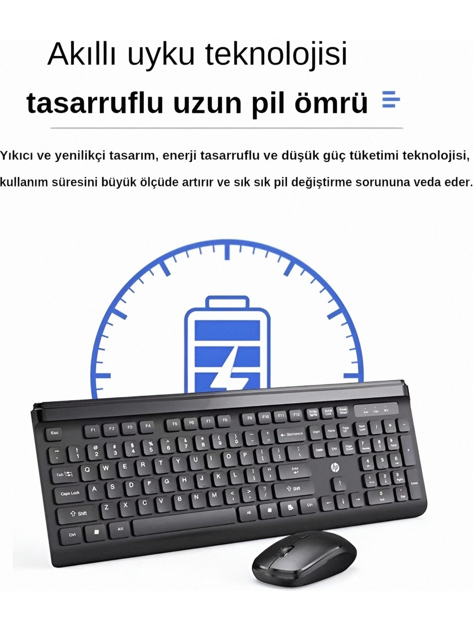 HP CS500 Kablosuz 2-4ghz Türkçe Q Klavye  & Mouse Set Siyah