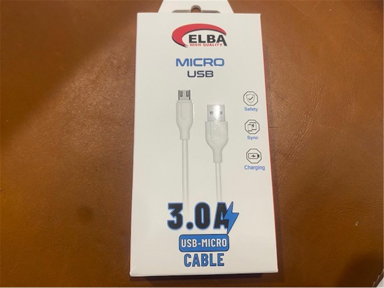 Elba Elb25-M3a Micro Usb 3A Şarj Kablosu 1Mt Hızlı Şarj 