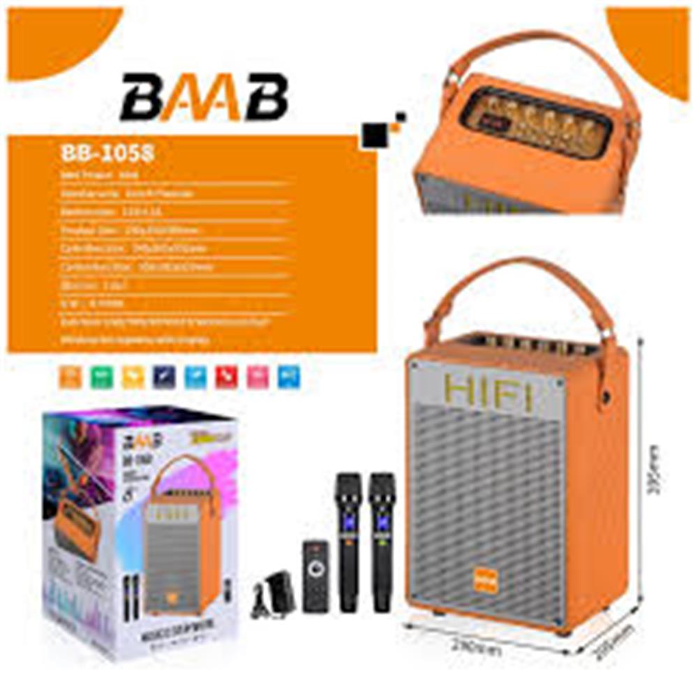BB-1058 8" Uzaktan Kumandalı  Bluetoth -Usb-Tf-Bt-Fm-Aux 8" 1500w Speaker