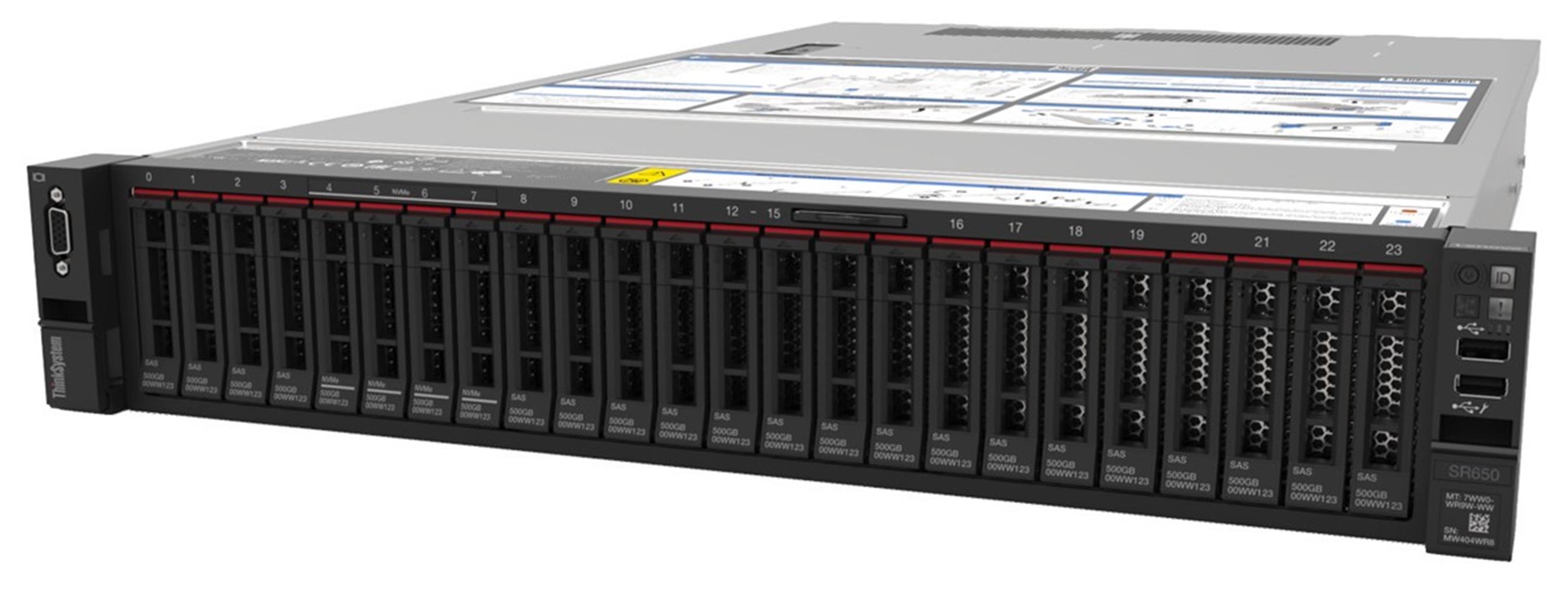 LENOVO 7Z73A0AGEA R650 V2 SILVER 4310 12C 2.1GHz 1x32GB 3200MHz 930-8i 1x1100W 2U RACK 
