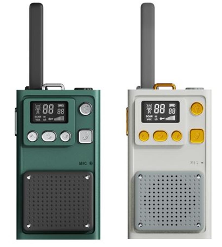 WowKids W1A Çocuk Walkie Talkie 5 Km Green-Cream  AAA Pilli PmrTelsiz 