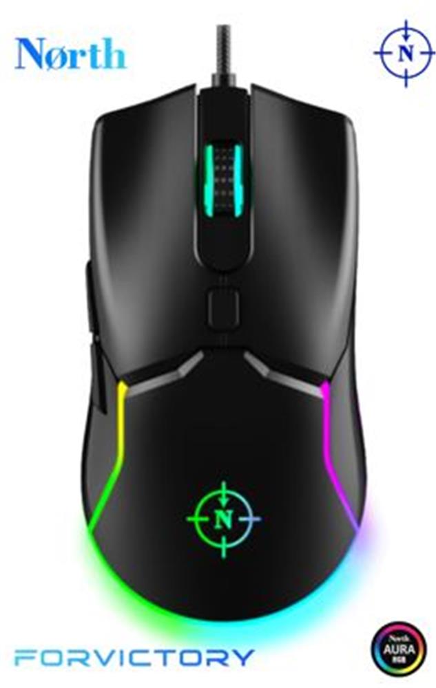 North Air Black RGB Kablolu Profesyonel Oyuncu Mouse 