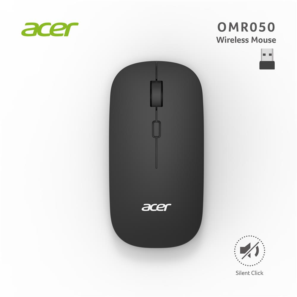 Acer Omr050 Siyah Kablosuz Sessiz Tuşlu  Mouse 1000-1200-1600 DPI 