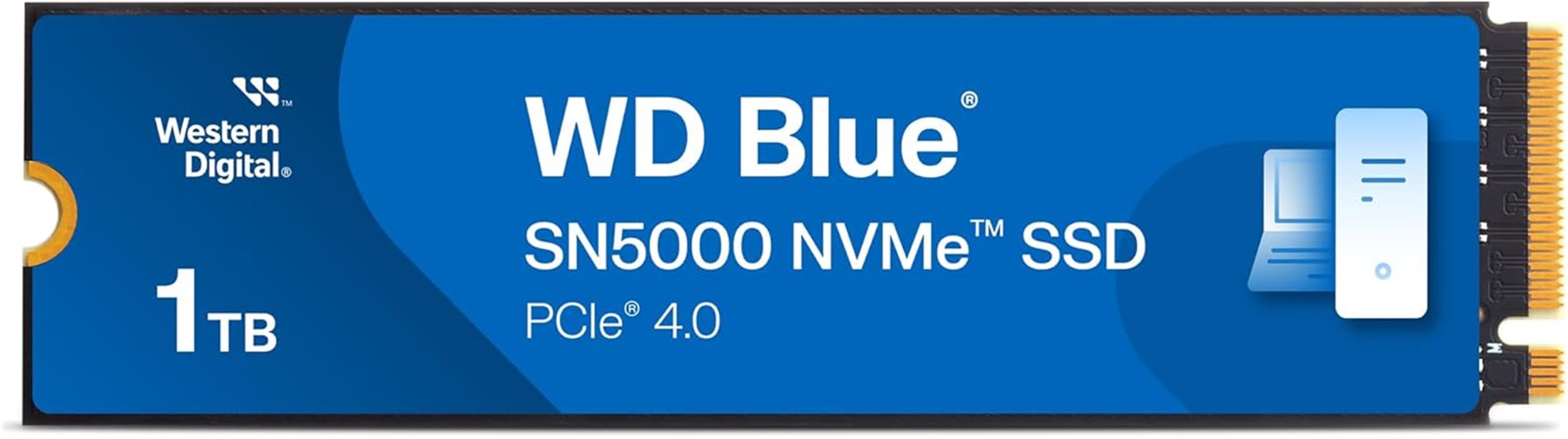 1TB WD BLUE SN5000 M.2 NVMe 5150/4900MB/s WDS100T4B0E SSD