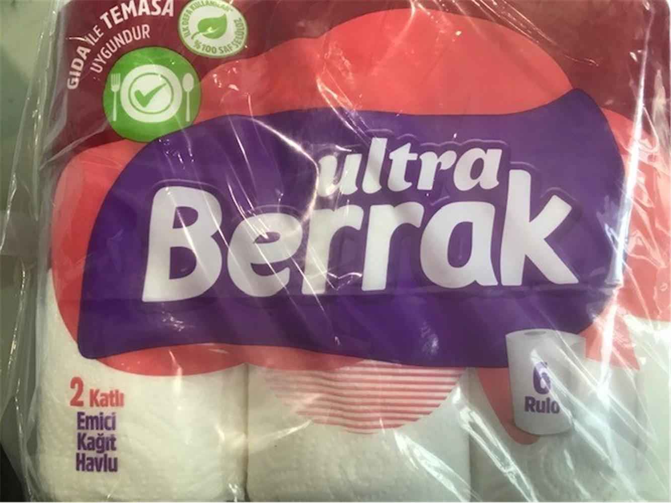 Berrak 501443 2 Katlı 6x4 24 Rulo Havlu Kağıt Ultra