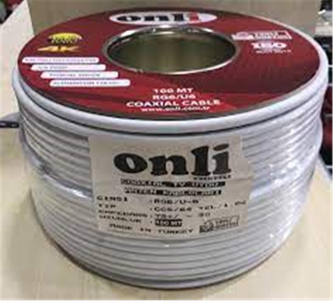 Onli ON-8001 RG6-U6 96 Tel 1,02 CCS-AL 100 metre Anten Uydu Kablosu 
